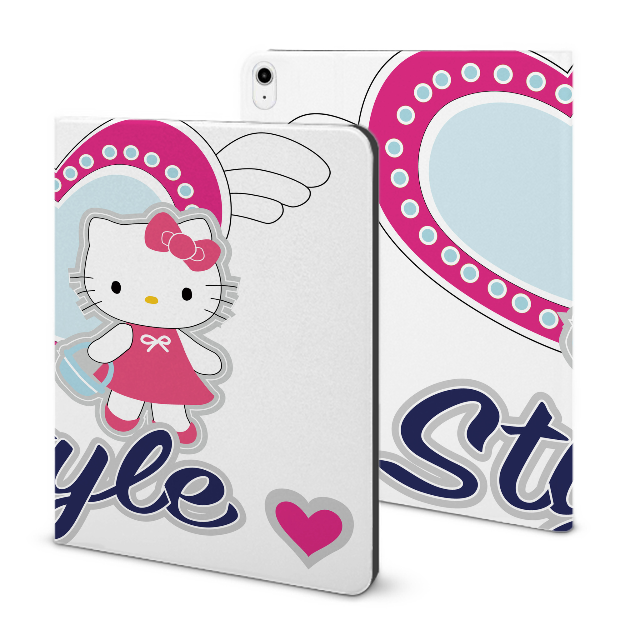 （画像用） Hello Kitty ハローキティ IPadケース ペンホルダー付き ブックスタイルデザイン